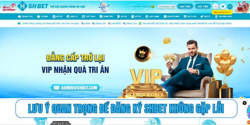 Lưu ý quan trọng để đăng ký SHBET không gặp lỗi