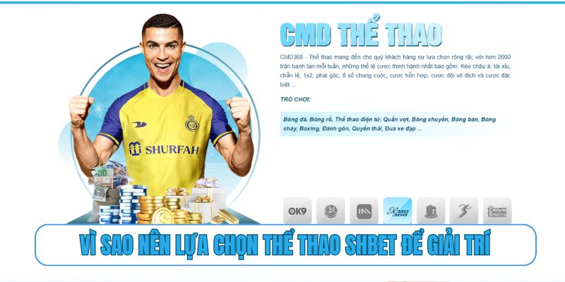 Vì sao nên lựa chọn thể thao SHBET để giải trí